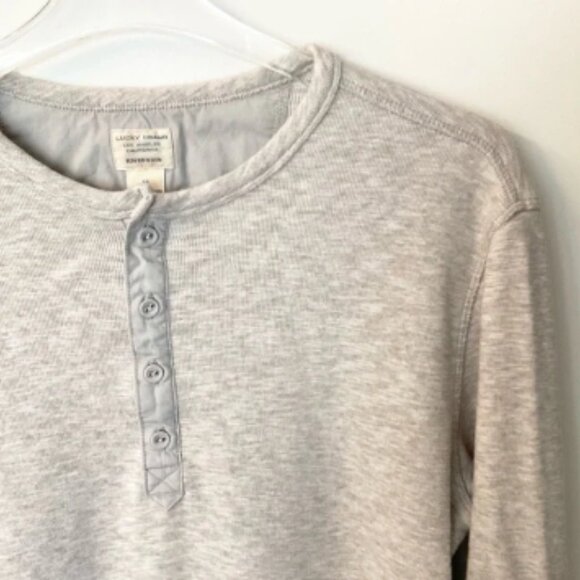 Lucky Brand Long Sleeve Henley Shirt - Oatmeal - M - Picture 2 of 6